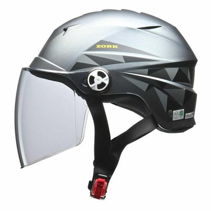 Lead Industry ZORK Half Helmet with Shield Smoky Silver ZORKSMSI