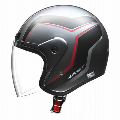 Lead Industry APRET Jet Helmet Matte Gun Metallic APRET MATGM