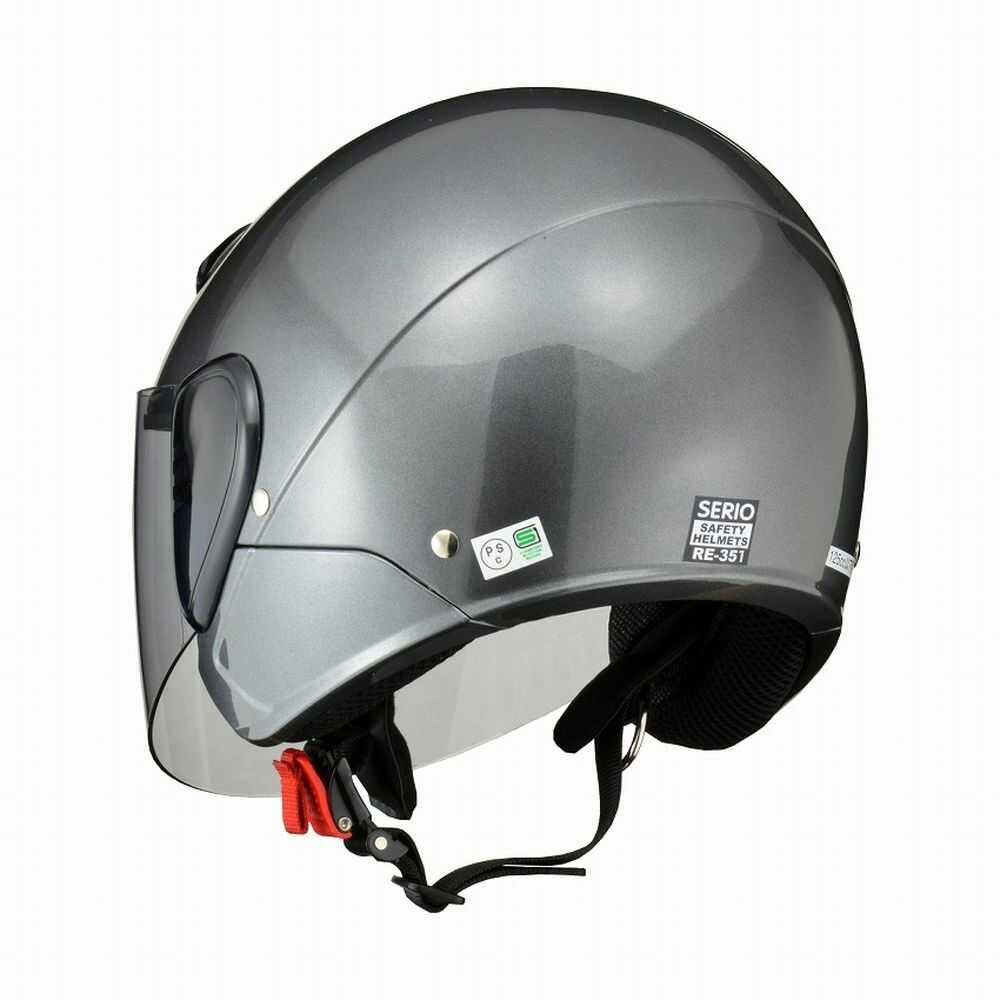 Lead Industry SERIO Semi-Jet Helmet Gun Metallic LL RE351GMLL