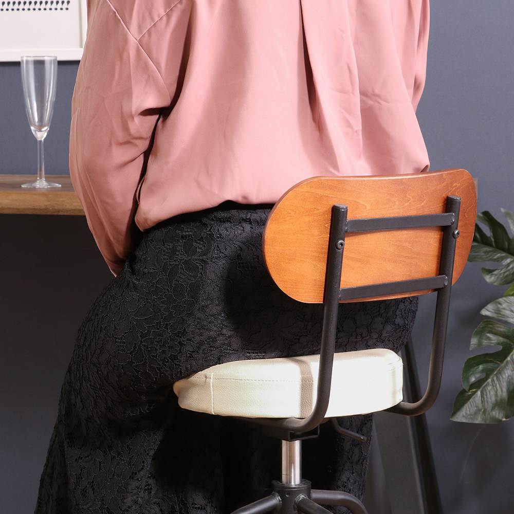 Bar Stool with Back HK-61201IV 15186