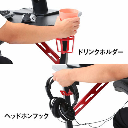 Gaming Desk Raise Red 18572
