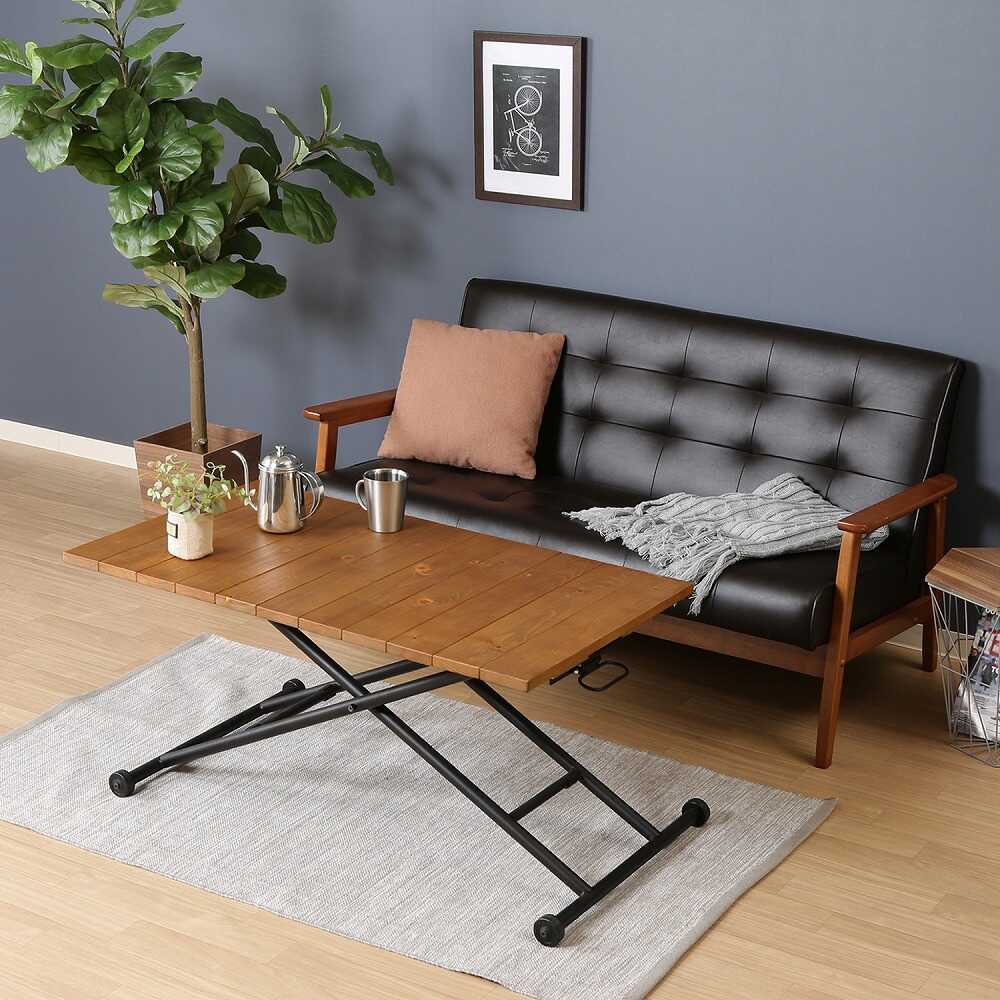 Sylvia Height Adjustable Table Antique Brown 19241