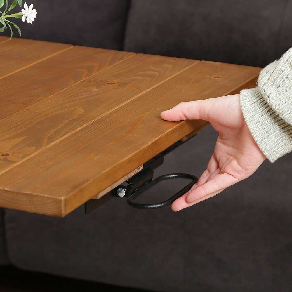 Sylvia Height Adjustable Table Antique Brown 19241