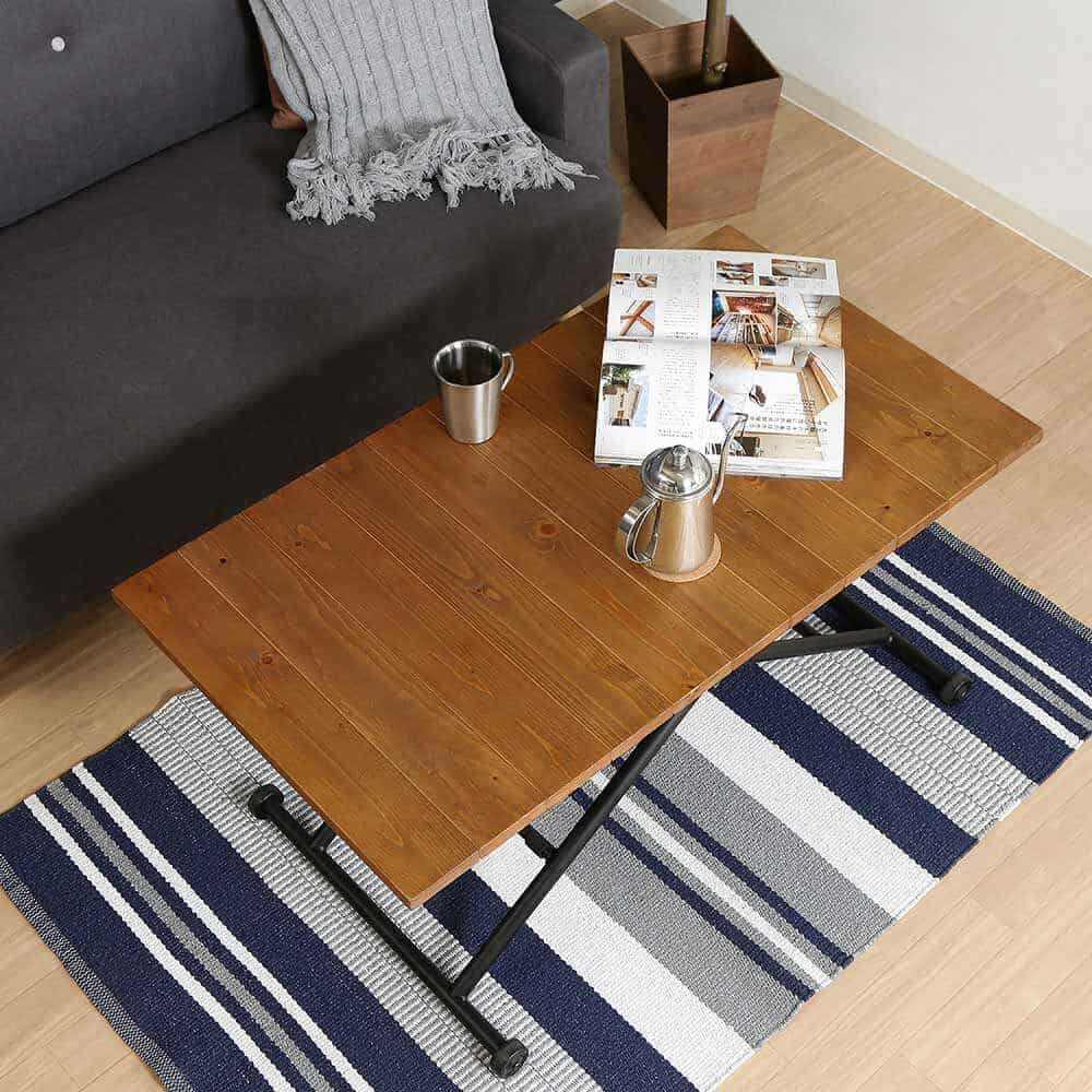Sylvia Height Adjustable Table Antique Brown 19241