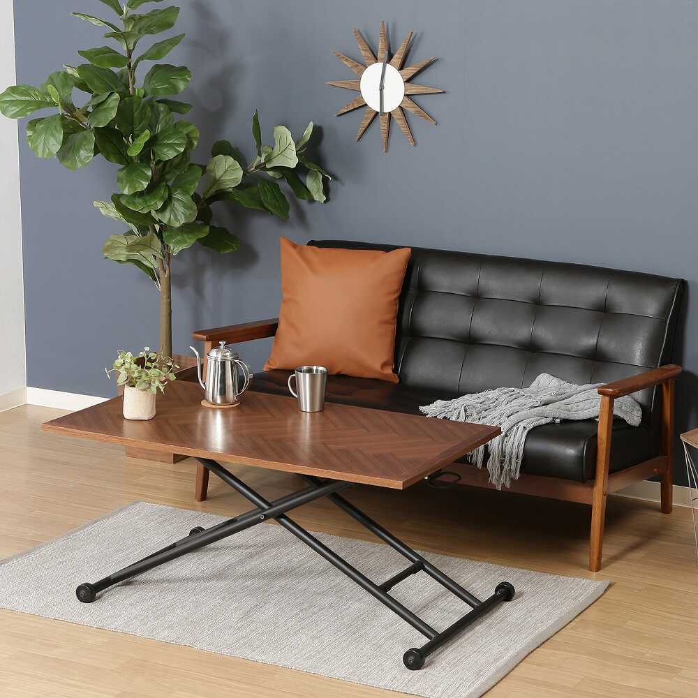 Sylvia Height Adjustable Table Brown 19242