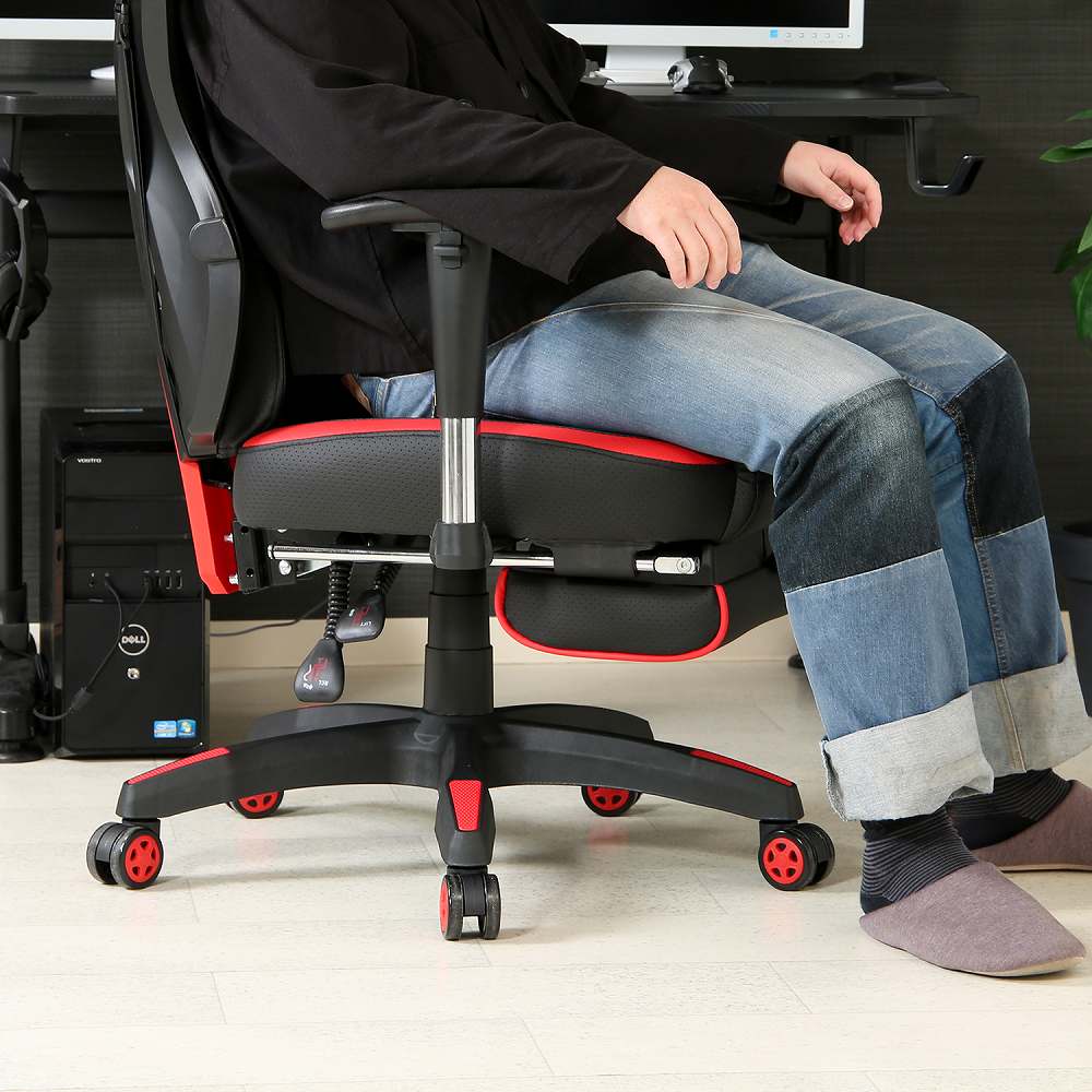 Mesh Gaming Chair Raise Footrest RD 19429