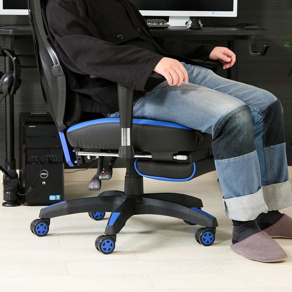 Mesh Gaming Chair Raise Footrest BL 19430