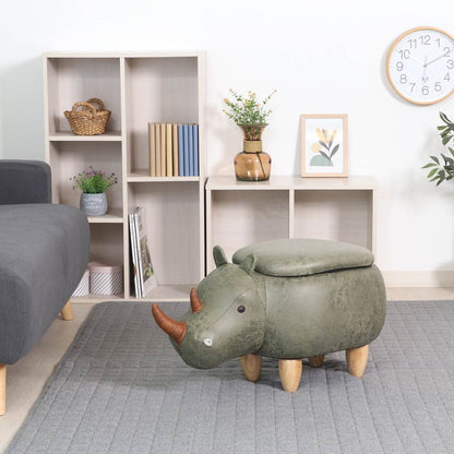 Animal Stool with Storage Rhino 34924