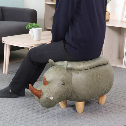 Animal Stool with Storage Rhino 34924