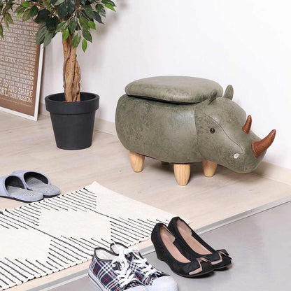 Animal Stool with Storage Rhino 34924