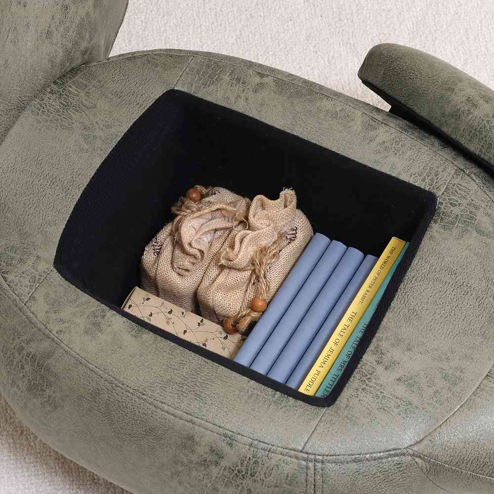 Animal Stool with Storage Dinosaur Green 34928