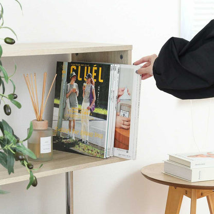 S-Shaped Display Rack 3-Tier Oak 51486