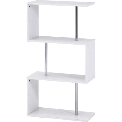 S-Shaped Display Rack 3-Tier Oak WH 51487