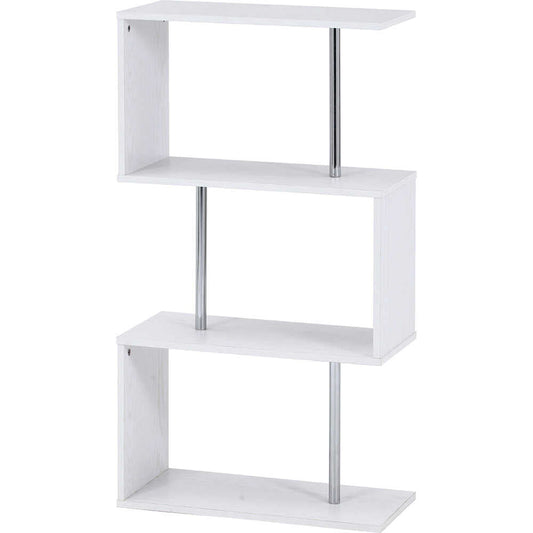 S-Shaped Display Rack 3-Tier Oak WH 51487