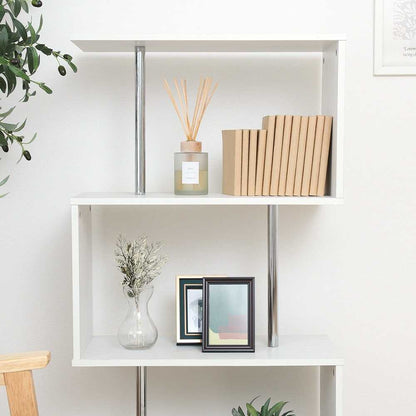 S-Shaped Display Rack 3-Tier Oak WH 51487