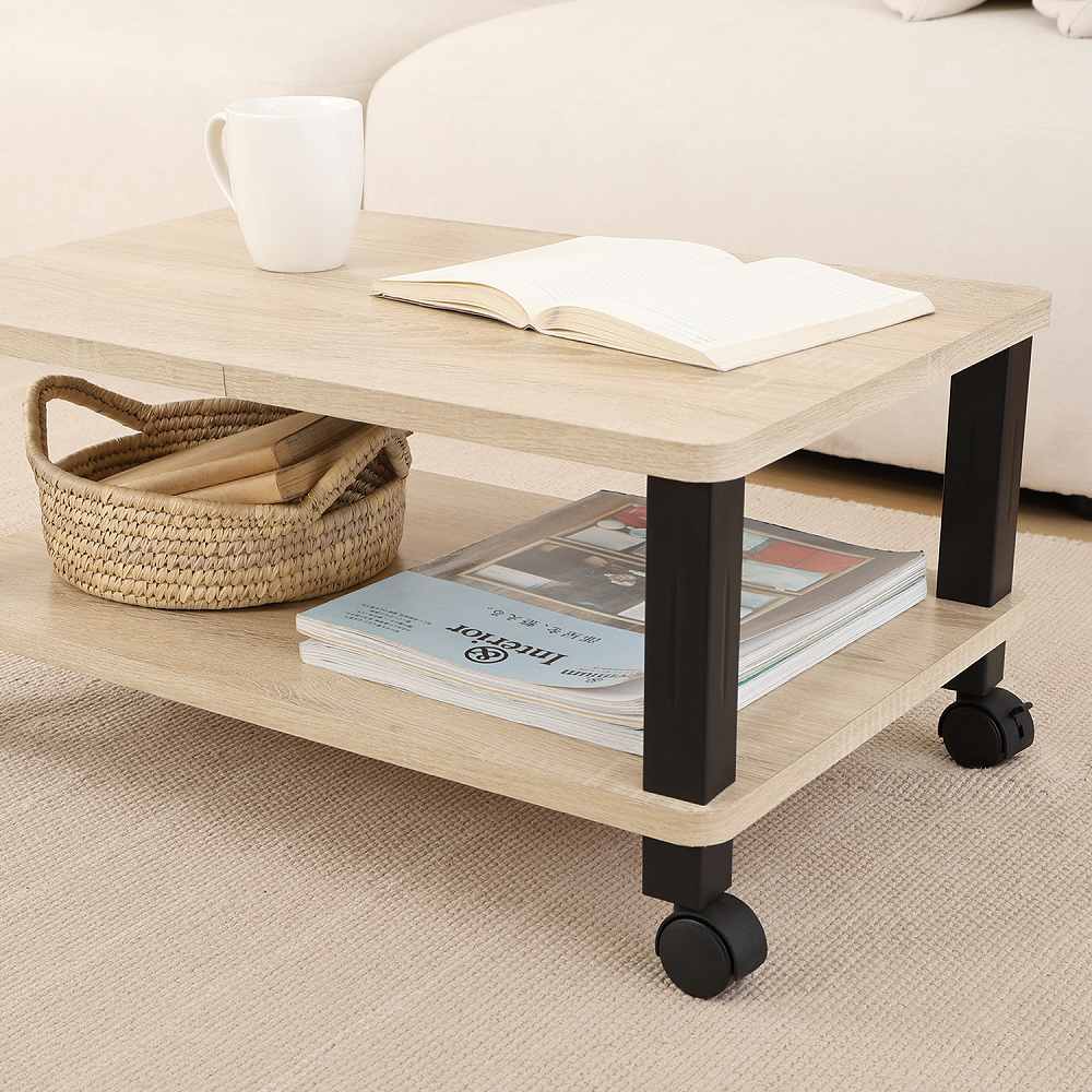 Fit Multi Table with Casters Oak 52265