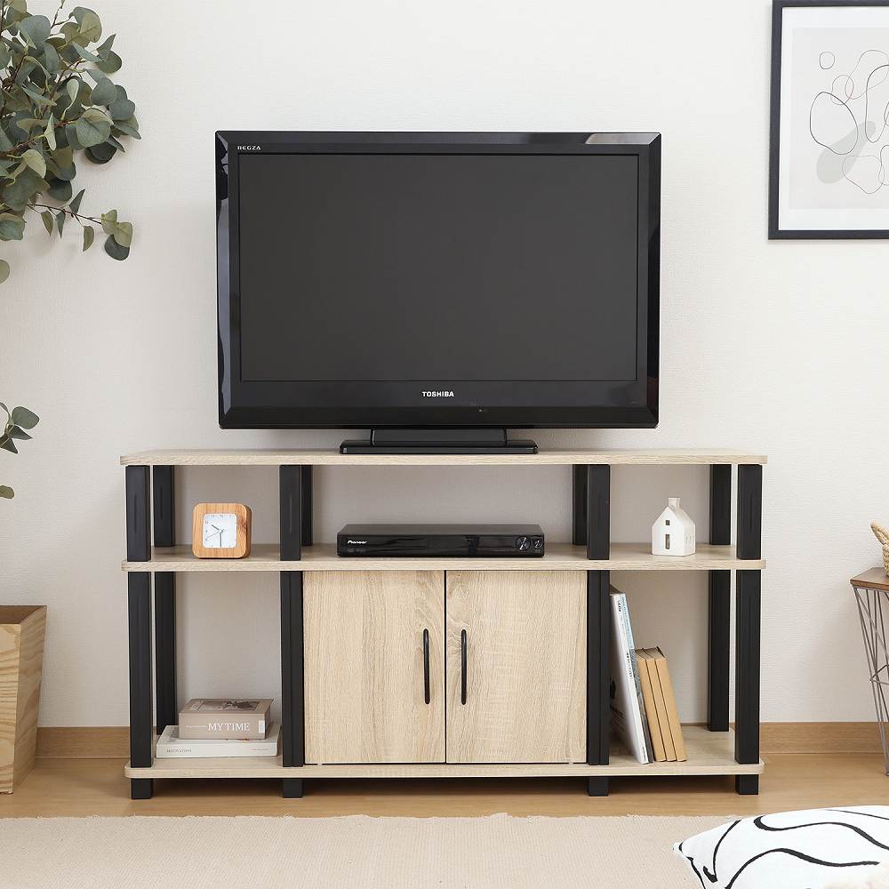Fit High TV Rack Oak 52267
