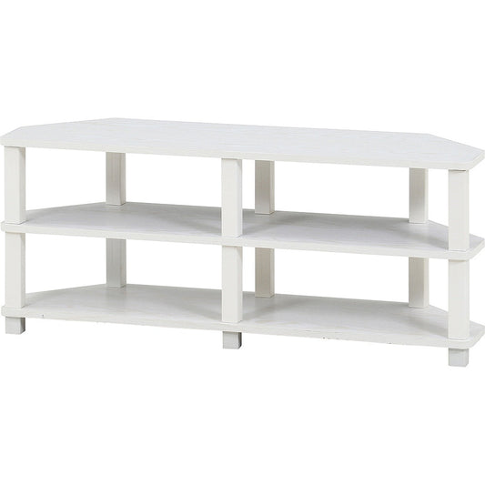 Fit Corner TV Stand - Oak White