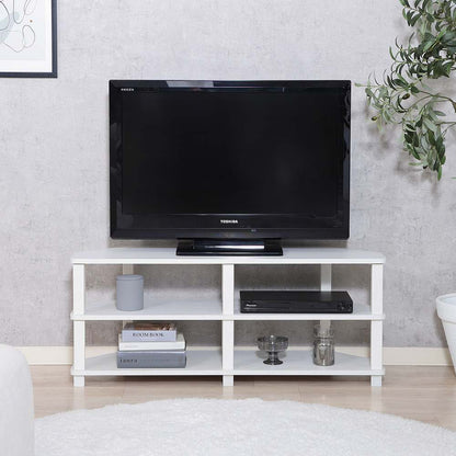 Fit Corner TV Stand - Oak White