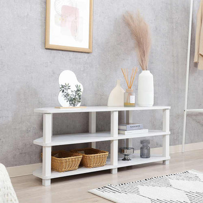 Fit Corner TV Stand - Oak White