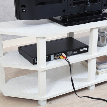 Fit Corner TV Stand - Oak White