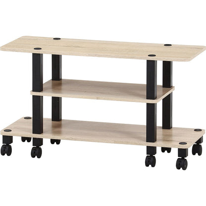 Fit TV Stand with Casters - Oak