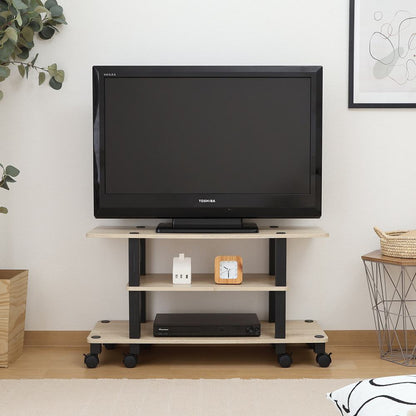 Fit TV Stand with Casters - Oak
