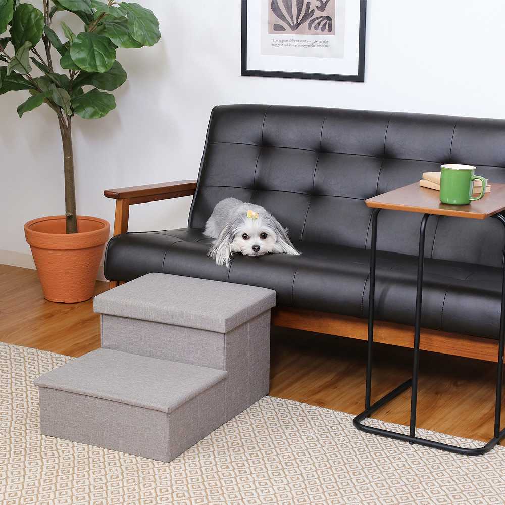 Pet Step with Storage - Light Gray