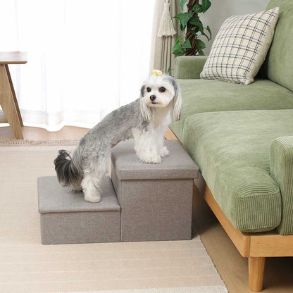 Pet Step with Storage - Light Gray