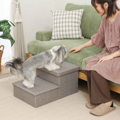 Pet Step with Storage - Light Gray