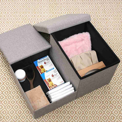 Pet Step with Storage - Light Gray