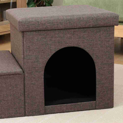 Pet Step & House with Storage - Charcoal