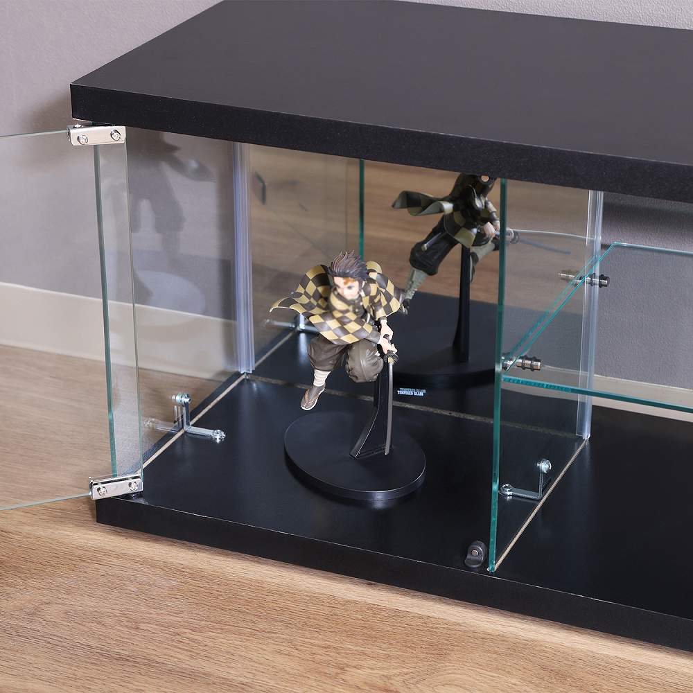 Glass Collection TV Board - BAAL - Black