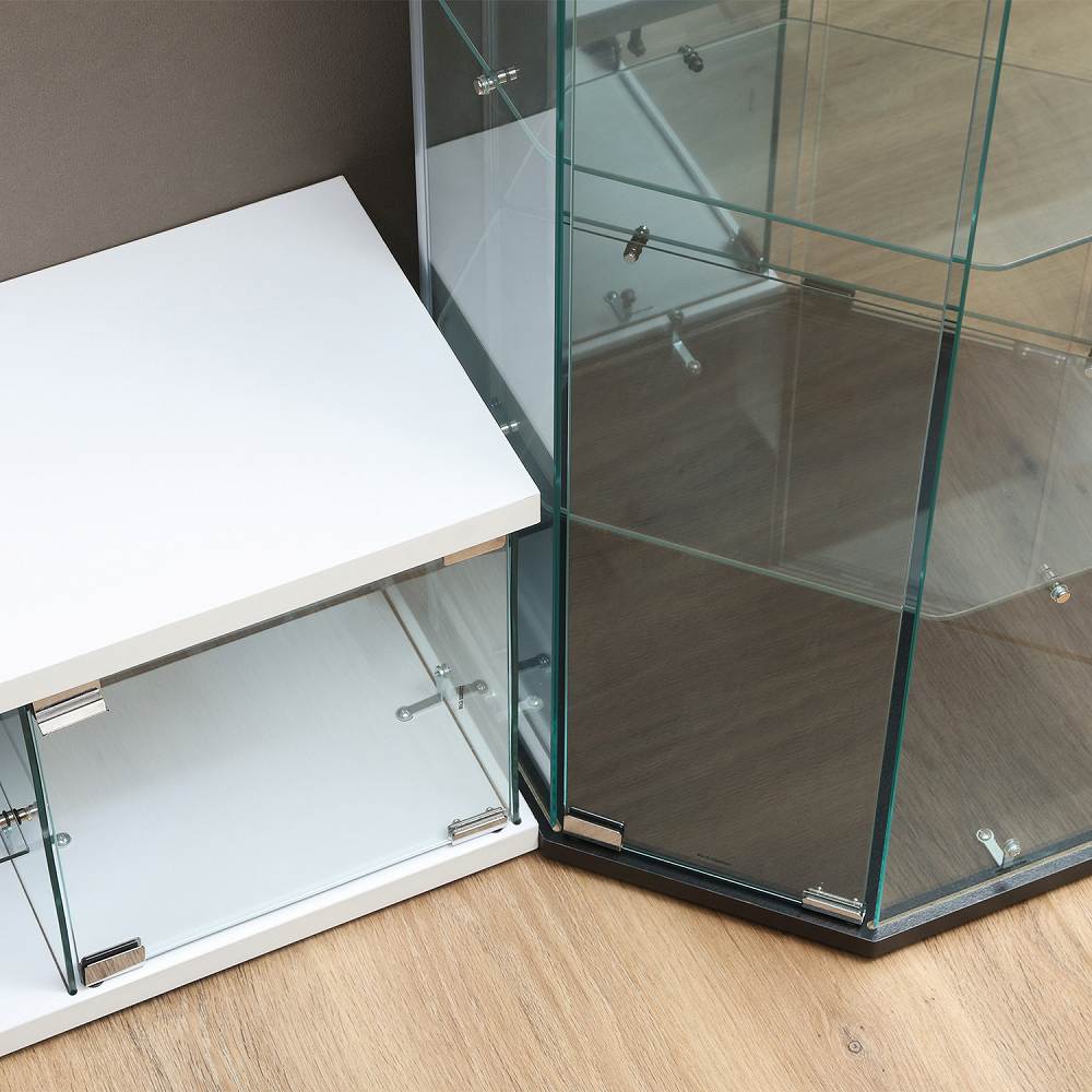 Glass Collection TV Board - BAAL - White