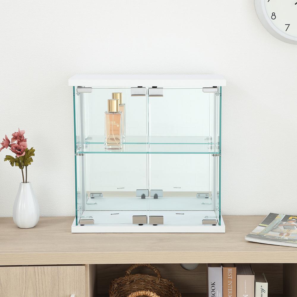 Tabletop Glass Collection Case - White