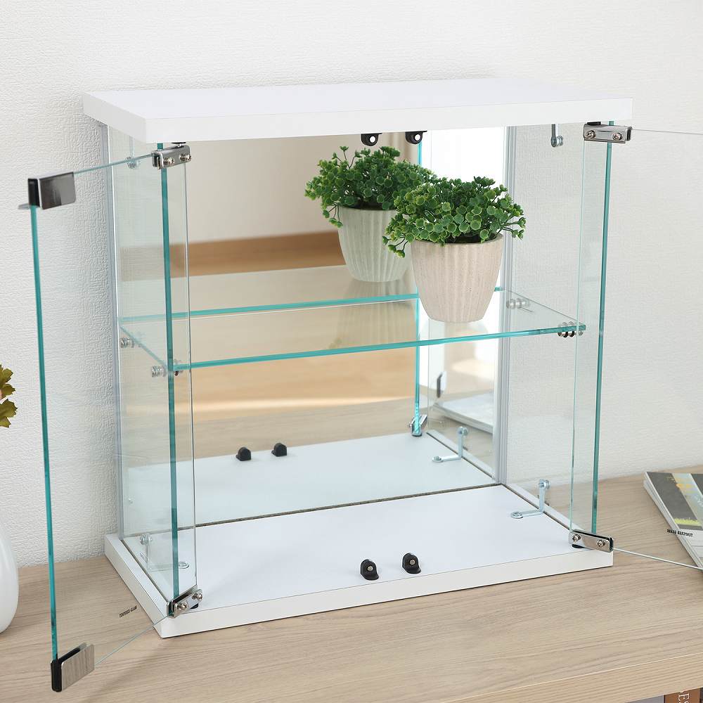 Tabletop Glass Collection Case - White