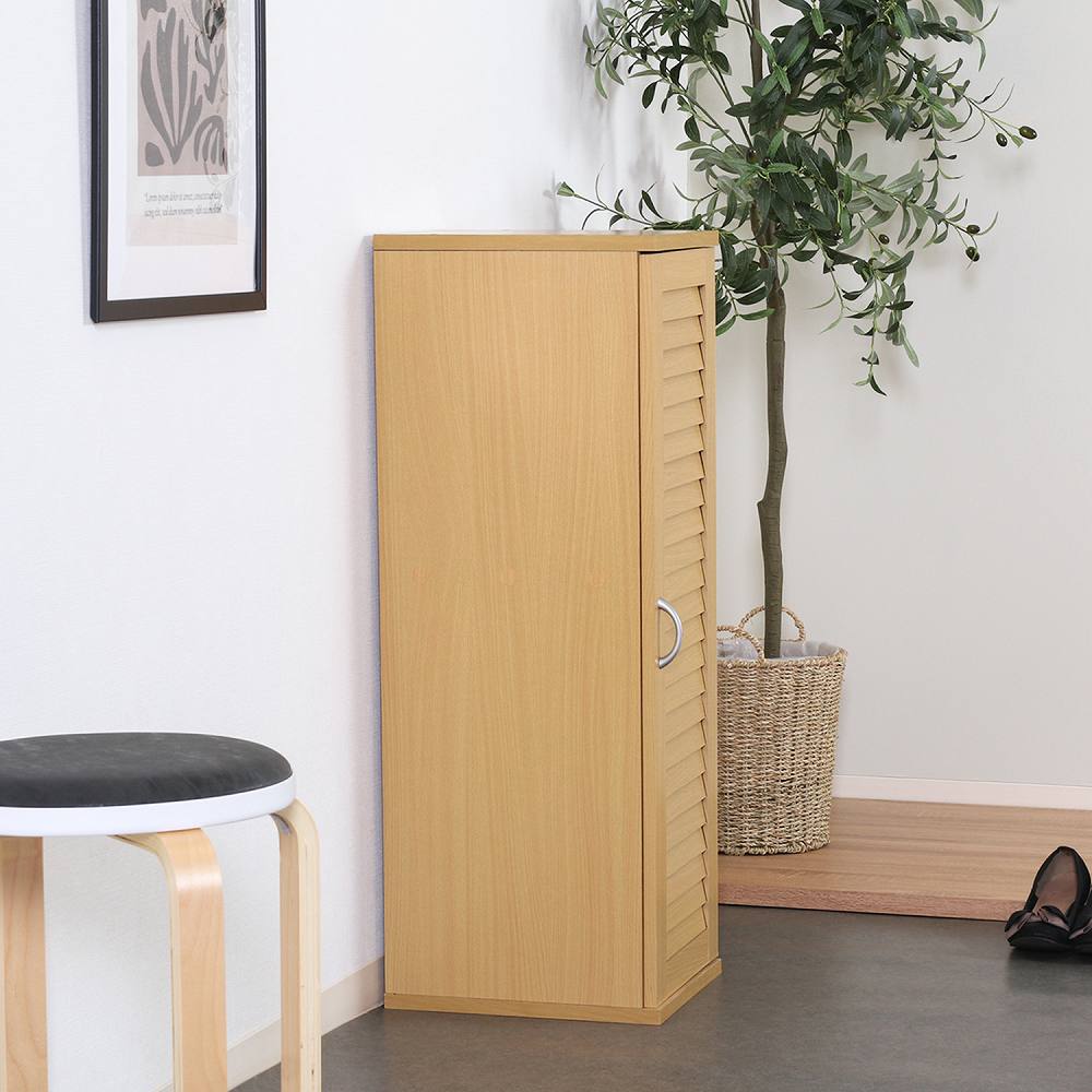 Slim Shoe Box Louver Door Natural 70746
