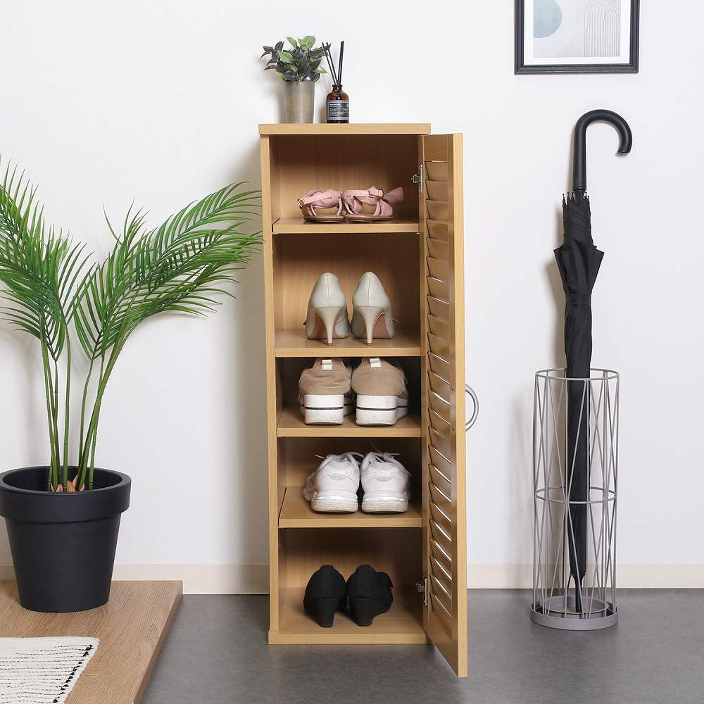 Slim Shoe Box Louver Door Natural 70746