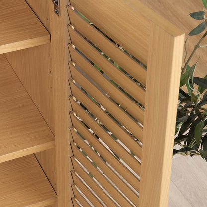 Slim Shoe Box Louver Door Natural 70746