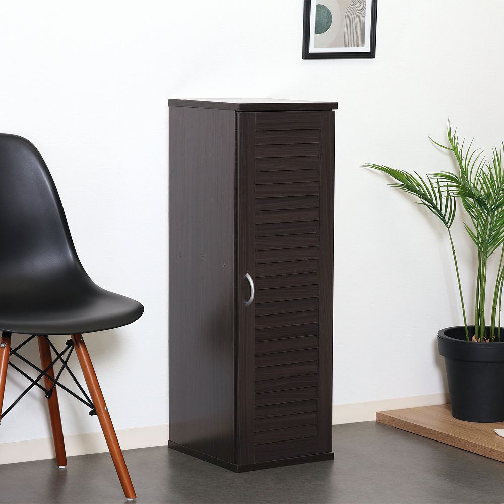 Slim Shoe Box Louver Door Brown 70747