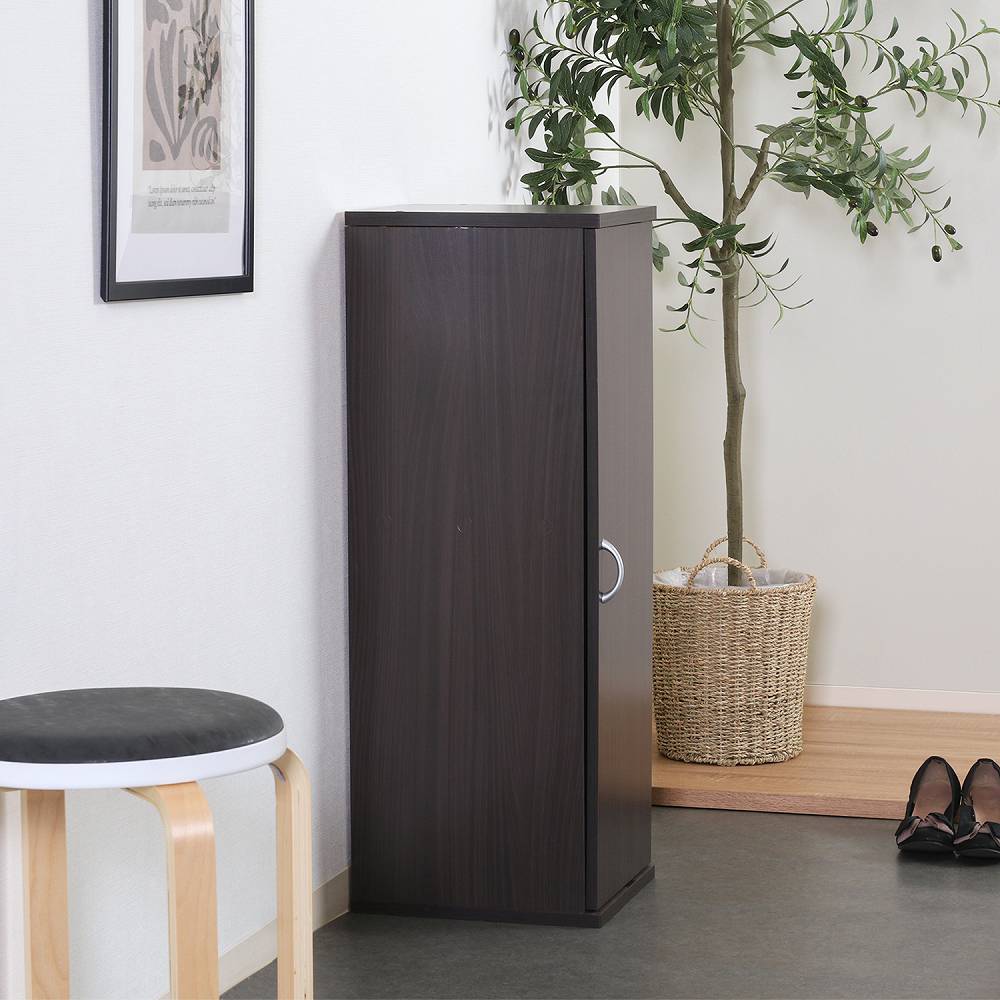 Slim Shoe Box Louver Door Brown 70747