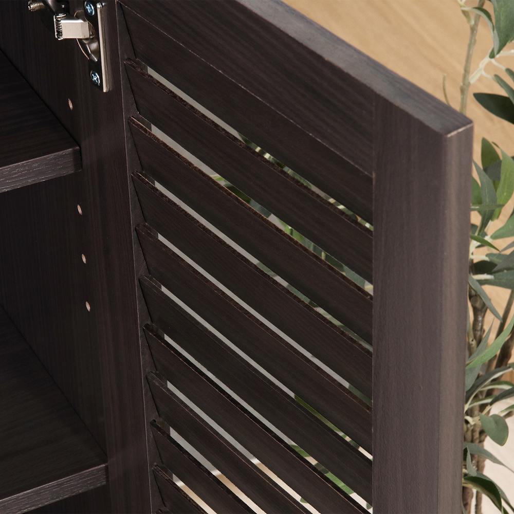 Slim Shoe Box Louver Door Brown 70747