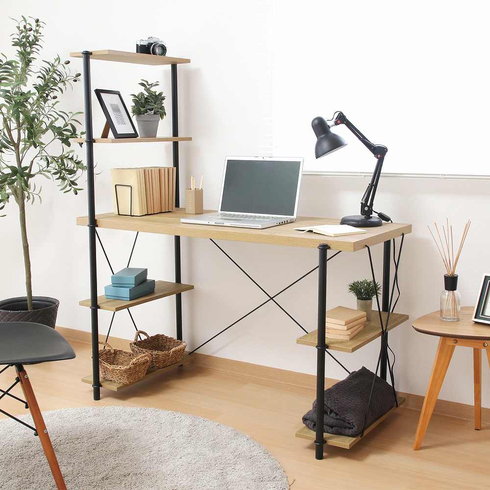 EZBO Wire Lock Single Side Desk OAK NA 71873