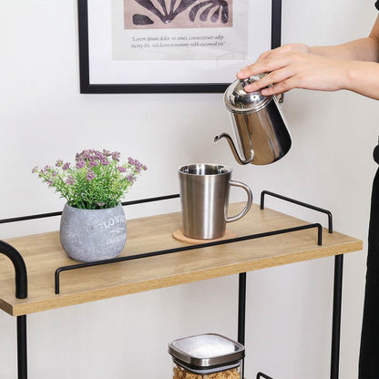 EZBO Twist Lock Kitchen Cart OAK N 71879