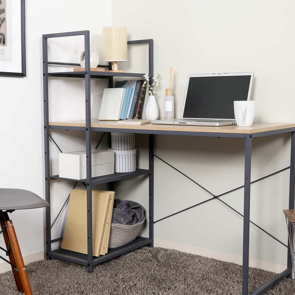 Desk with Left/Right Adjustable Rack Luka NA 73612