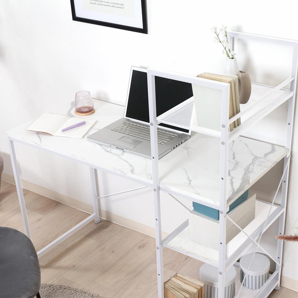 Desk with Left/Right Adjustable Rack Luka Stone 73613