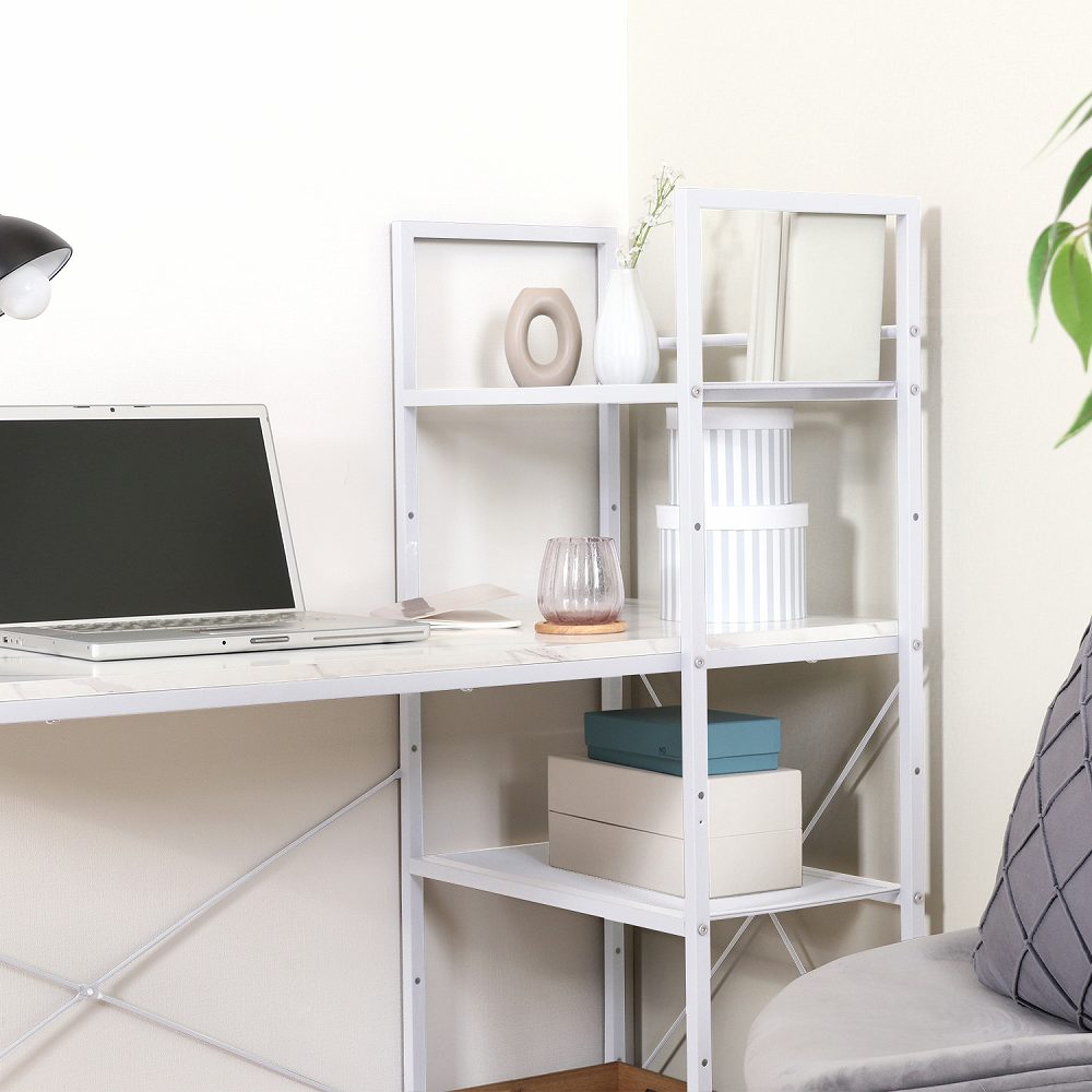 Desk with Left/Right Adjustable Rack Luka Stone 73613
