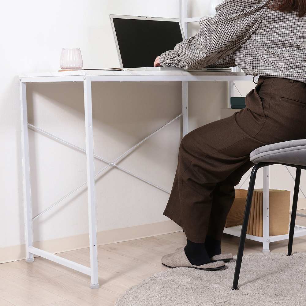 Desk with Left/Right Adjustable Rack Luka Stone 73613