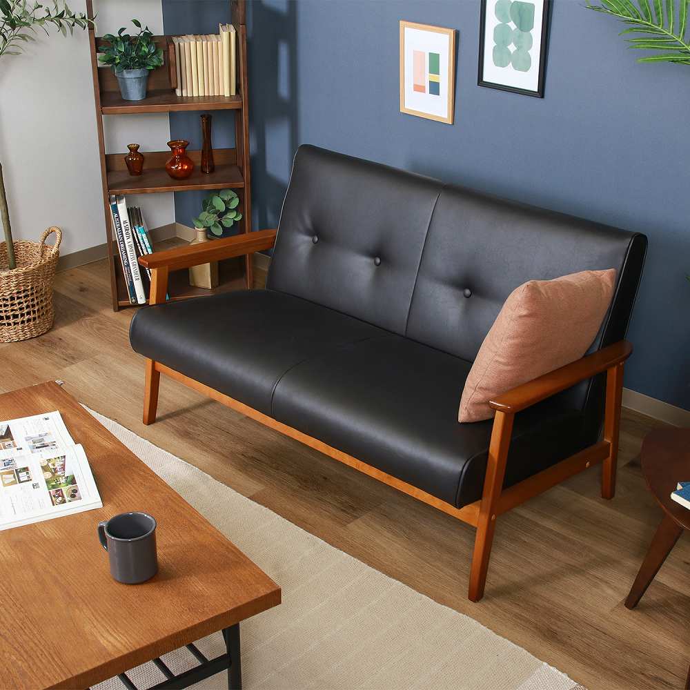 Bi-Cast PU Sofa Meat 2P DBR 73761