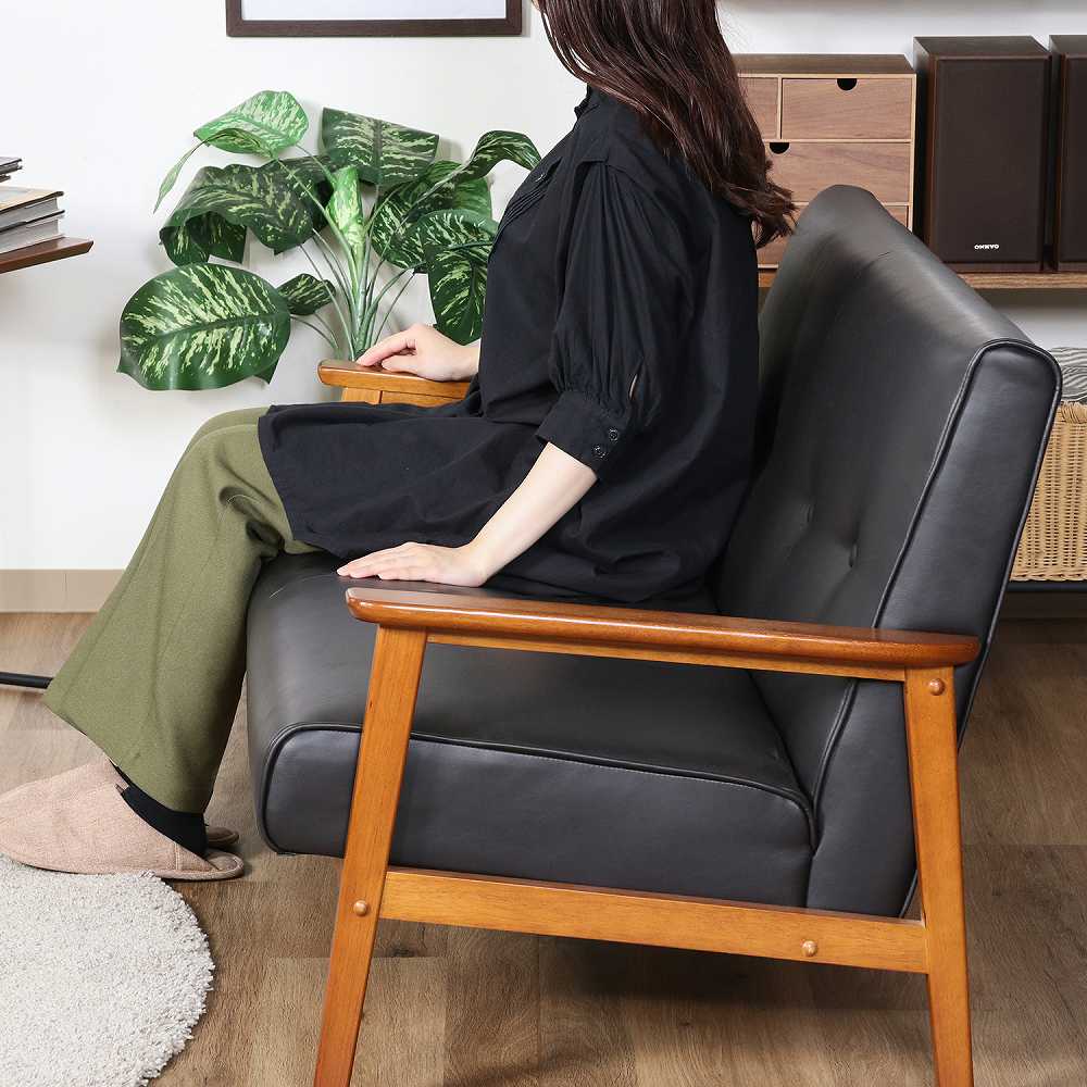 Bi-Cast PU Sofa Meat 2P DBR 73761